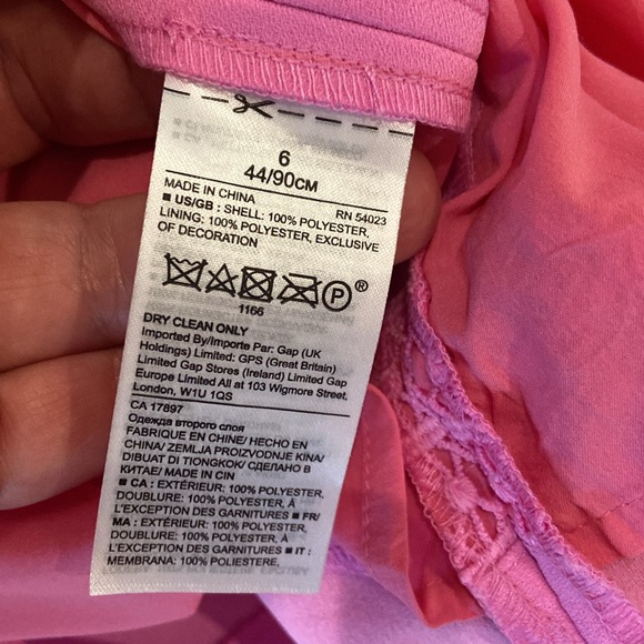 NWT Banana Republic Lace Trim Dress, Pink SIZE 6!! - Picture 9 of 9